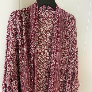 american eagle flowered kimono